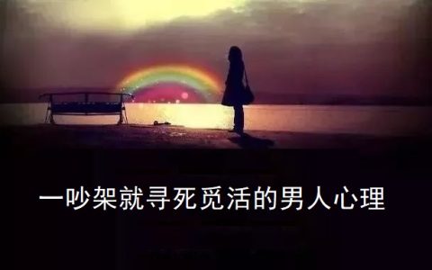 一吵架就寻死觅活的男人心理 男的吵架后怎么处理才是爱你
