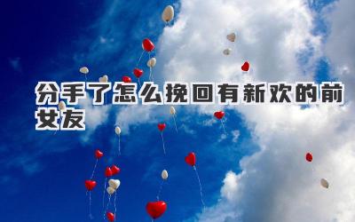 分手了怎么挽回有新欢的前女友