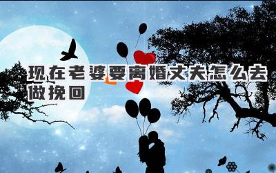 现在老婆要离婚丈夫怎么去做挽回