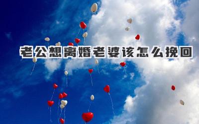 老公想离婚老婆该怎么挽回