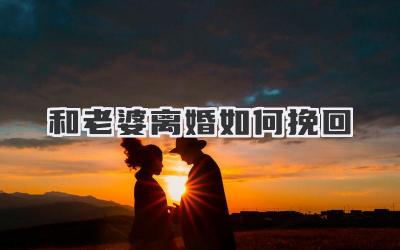 和老婆离婚如何挽回