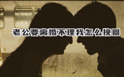 老公要离婚不理我怎么挽回