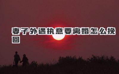 妻子外遇执意要离婚怎么挽回