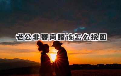 老公非要离婚该怎么挽回